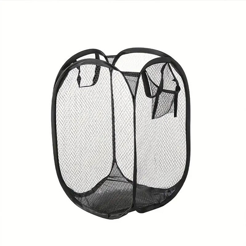 Foldable Laundry Basket Mesh Popup Dirty Clothes Storage Large Capacity Storage Basket 4