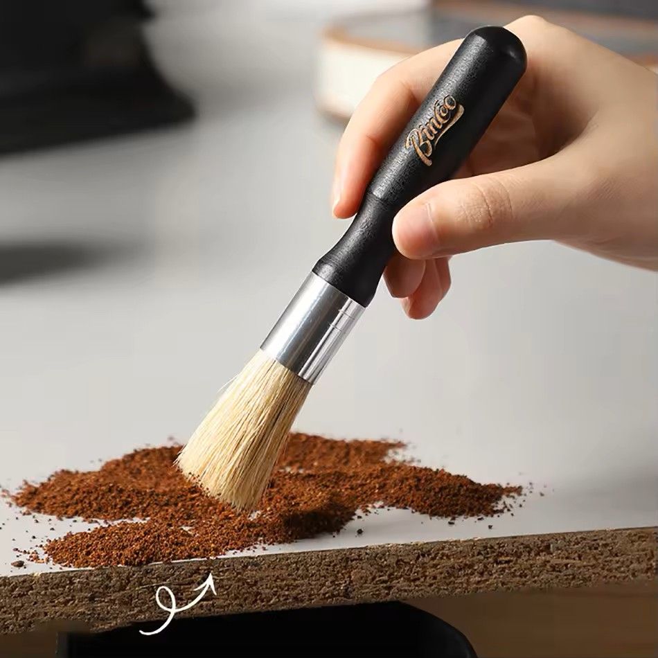 Vintage Coffee Grinder Cleaning Brush  Solid Wood Barista Tool For Espresso Machine  Coffee Grinder