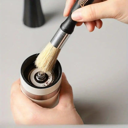 Vintage Coffee Grinder Cleaning Brush  Solid Wood Barista Tool For Espresso Machine  Coffee Grinder