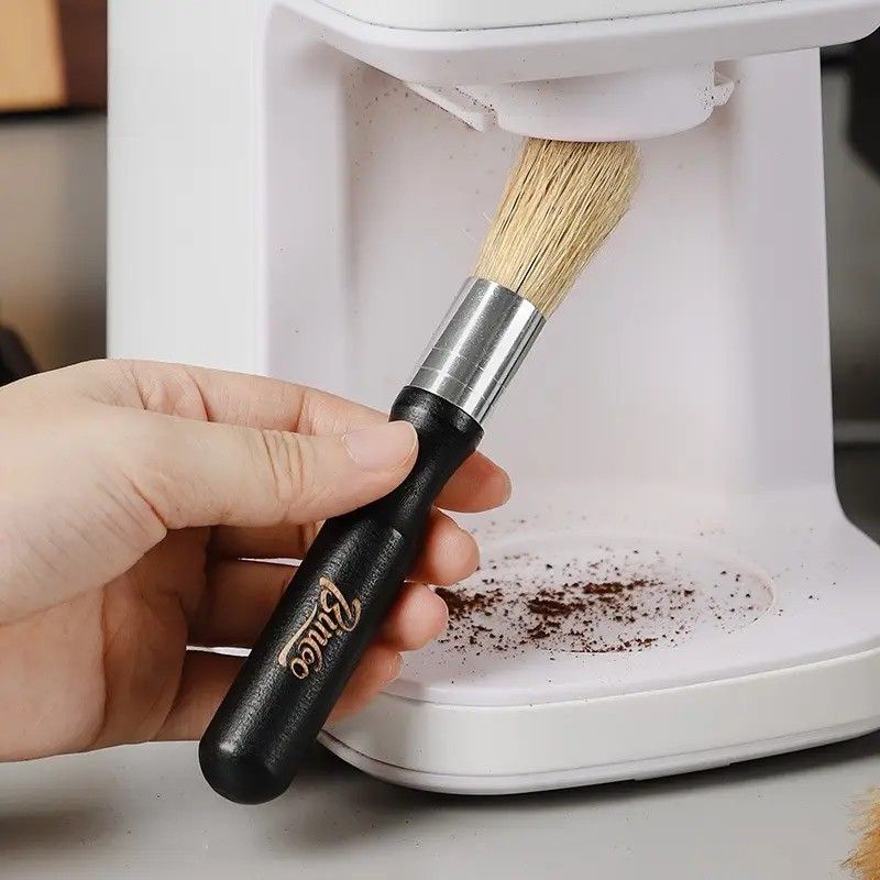 Vintage Coffee Grinder Cleaning Brush  Solid Wood Barista Tool For Espresso Machine  Coffee Grinder