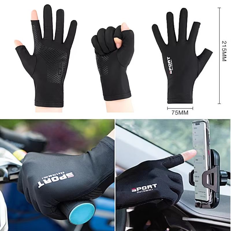 Outdoor UV Protection Touch Screen Sports Gloves  Thin Breathable Fishing  Motorcycle Riding Pair 3