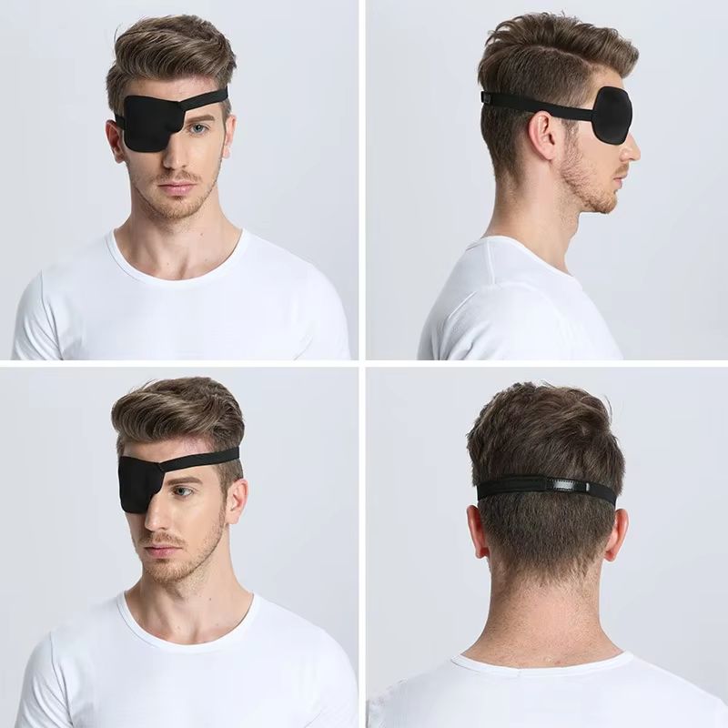Adjustable Black Single Eyepatch For Adults And Kids Amblyopia Protector Sleeping Eyeshade Pirate P 3