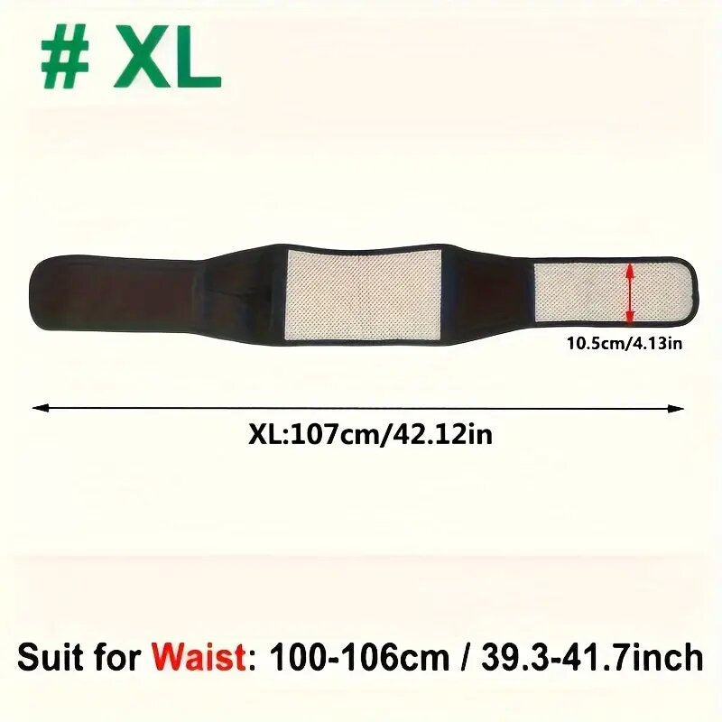 Magnetic Back Waist Support Belt, Adjustable Waist Brace, Self Heating Lumbar Massage