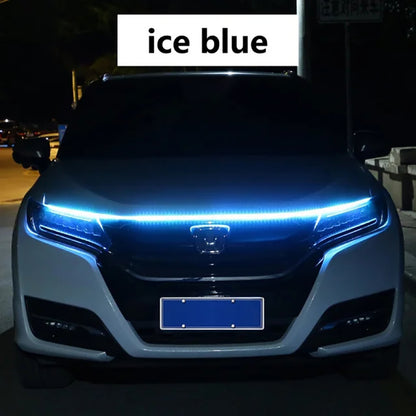 LED Daytime Running Light Car Hood Decorative Ambient Lamp, Engine Hood Guide DRL Lights