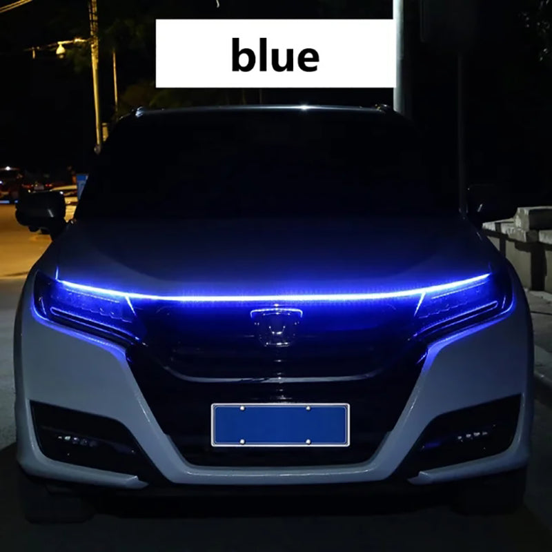 LED Daytime Running Light Car Hood Decorative Ambient Lamp, Engine Hood Guide DRL Lights