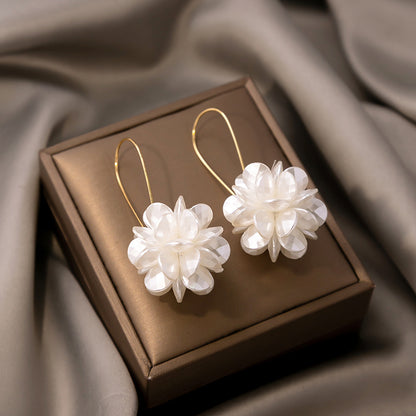 Pearl Petal Ball Earrings, DIY Women's Fashion Trend, Perfect for Outdoor Travel, Party, Holiday Gifts