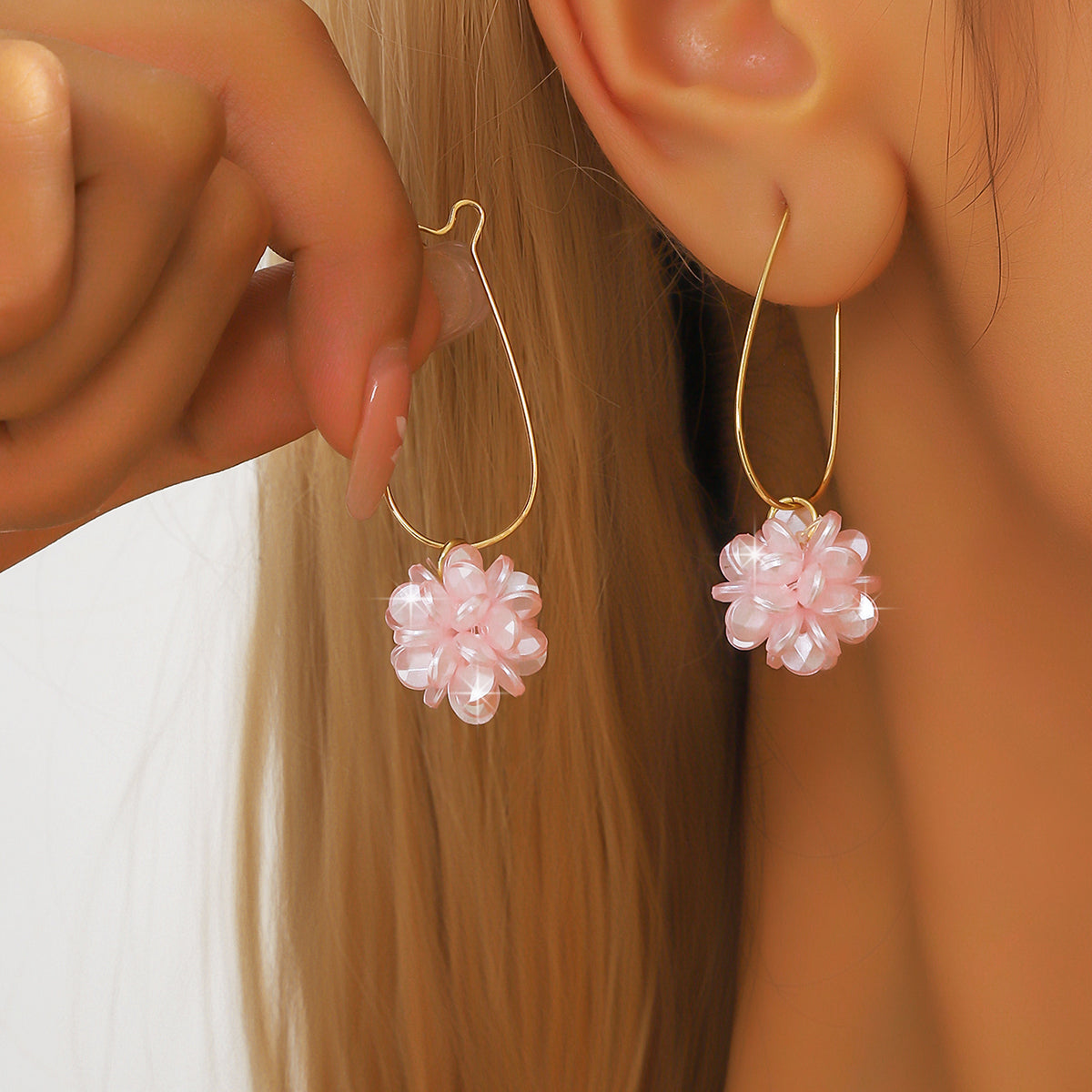 Pearl Petal Ball Earrings, DIY Women's Fashion Trend, Perfect for Outdoor Travel, Party, Holiday Gifts
