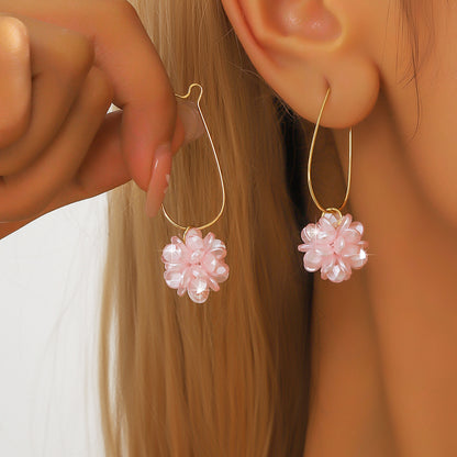 Pearl Petal Ball Earrings, DIY Women's Fashion Trend, Perfect for Outdoor Travel, Party, Holiday Gifts