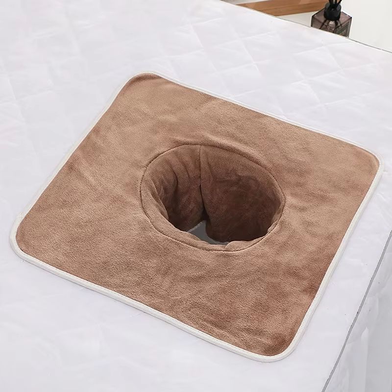 Thickened Beauty SPA Massage Table Face Towel With Hole 35X35 Cm 9
