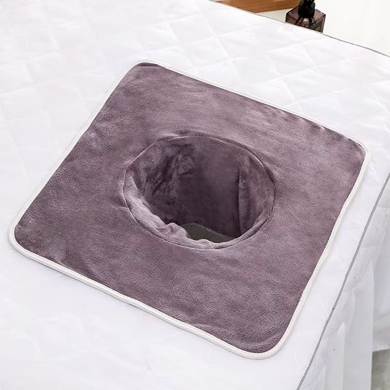 Thickened Beauty SPA Massage Table Face Towel With Hole 35X35 Cm 12