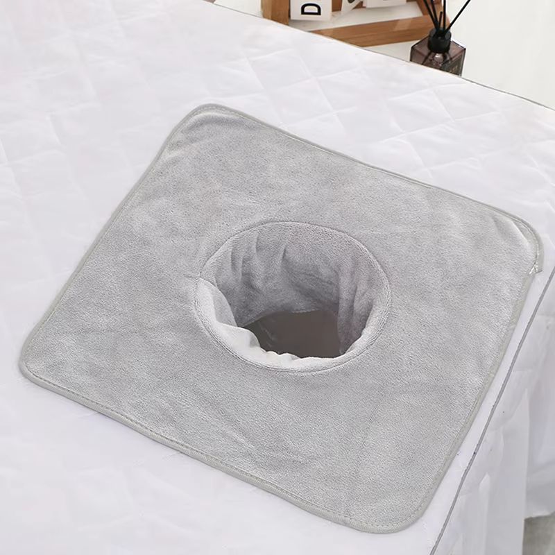 Thickened Beauty SPA Massage Table Face Towel With Hole 35X35 Cm 13