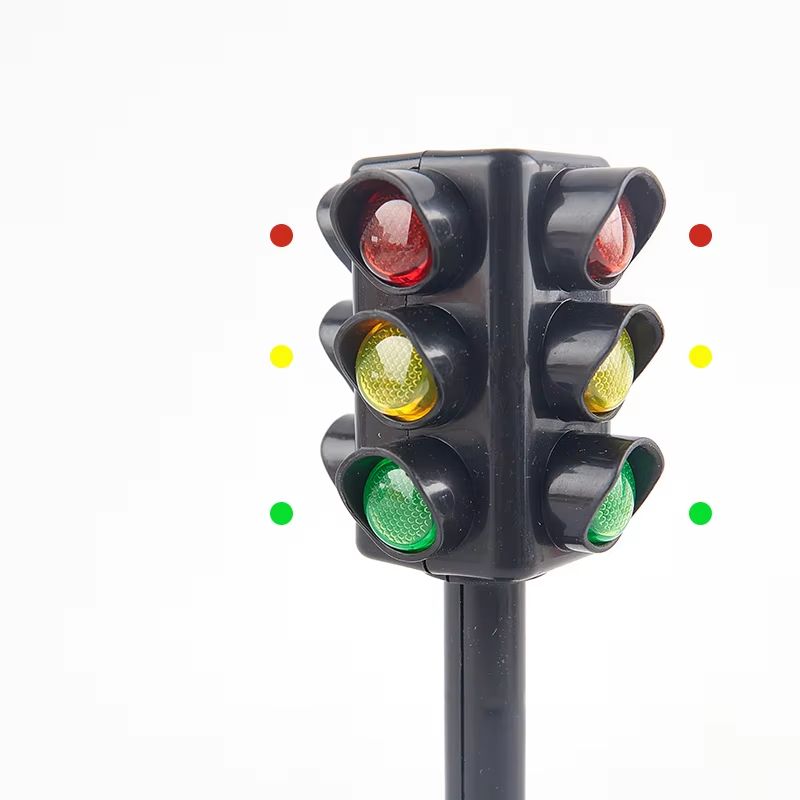 2 Piece Traffic Light Toy Set  Mini Parking Lot Scene Educational Model For Kids 4