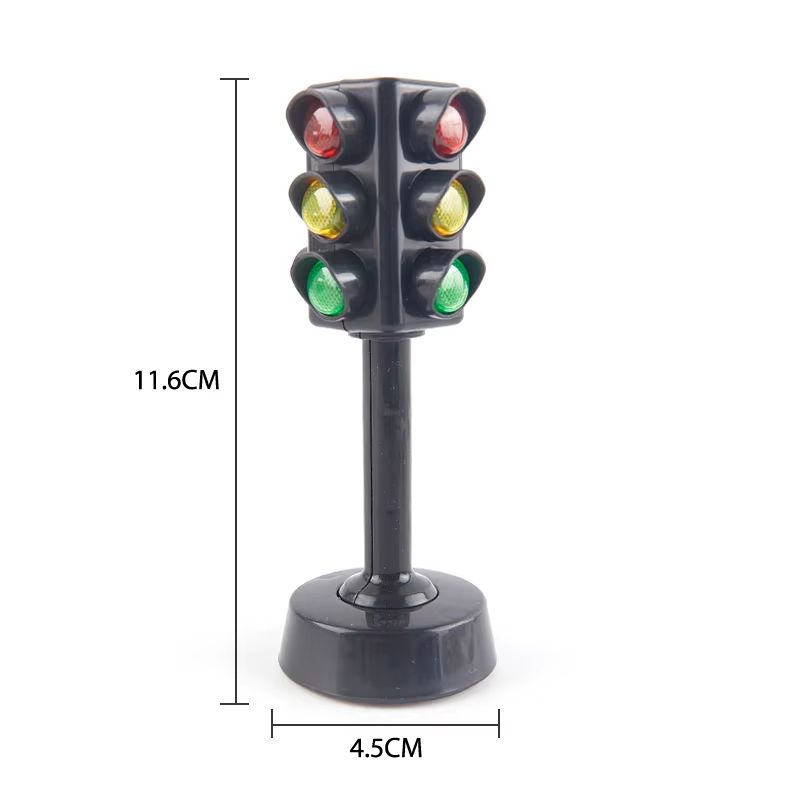 2 Piece Traffic Light Toy Set  Mini Parking Lot Scene Educational Model For Kids 5