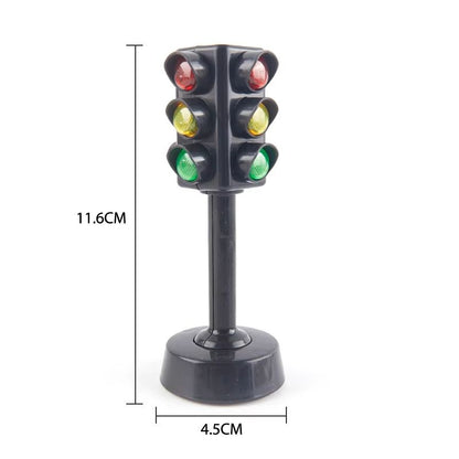 2 Piece Traffic Light Toy Set  Mini Parking Lot Scene Educational Model For Kids 5