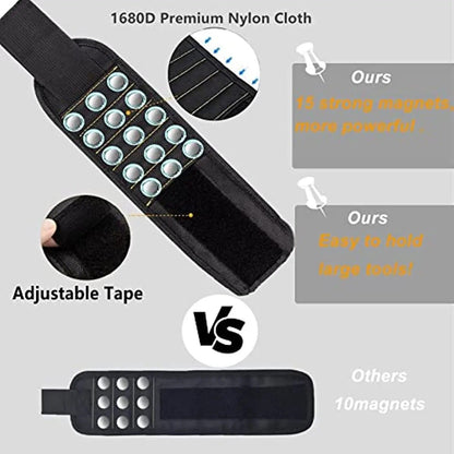 MagneGrip Pro Magnetic Wristband For Screws Nails  Drill Bits  Adjustable Tool Holder For DIY  Prof 3