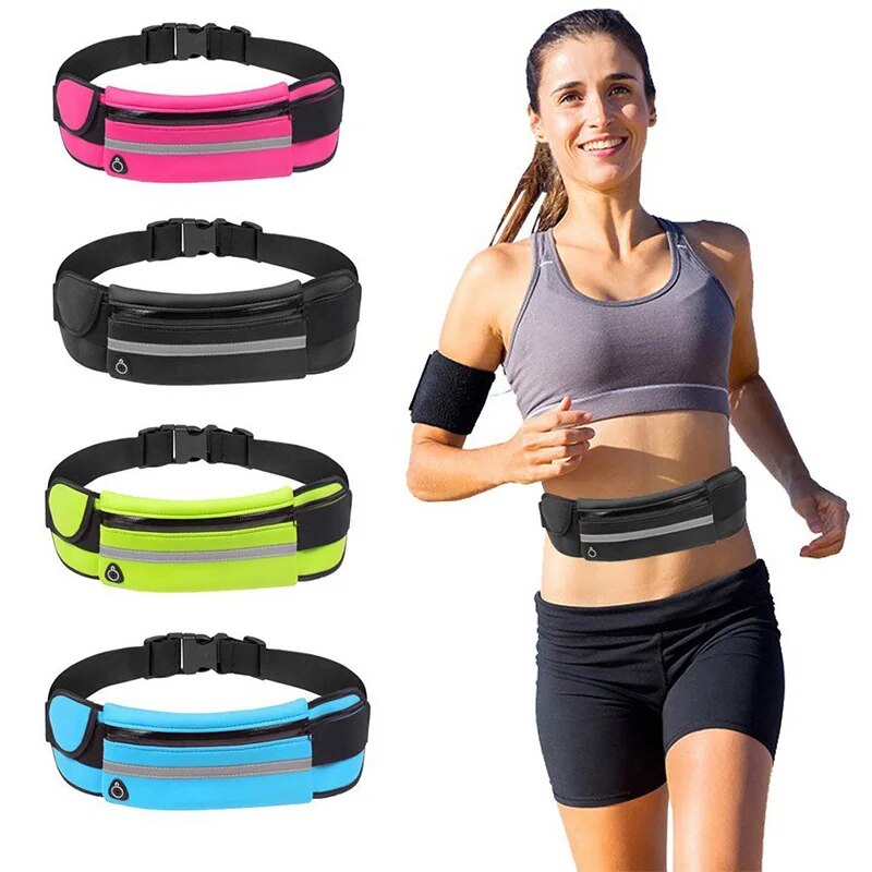 Fanny Pack Running Man Waist Bag, Colorful Waterproof Neoprene Design