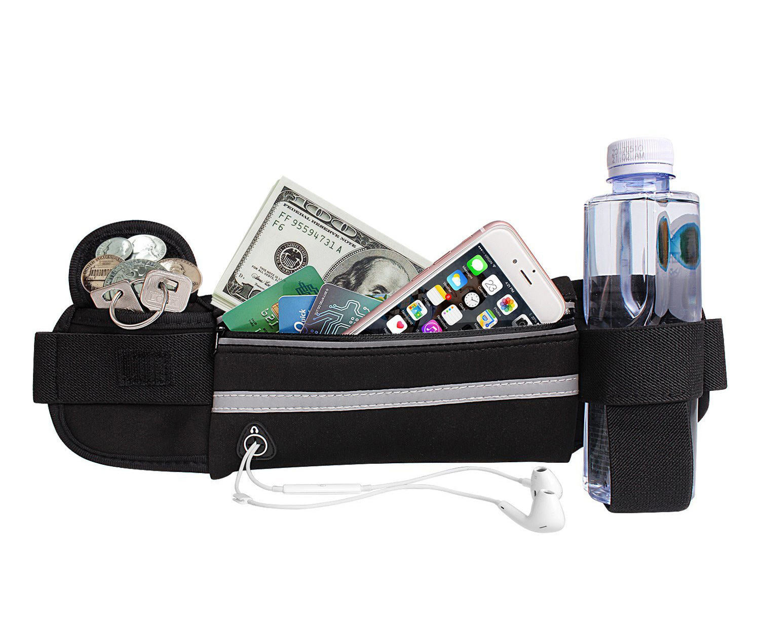 Fanny Pack Running Man Waist Bag, Colorful Waterproof Neoprene Design