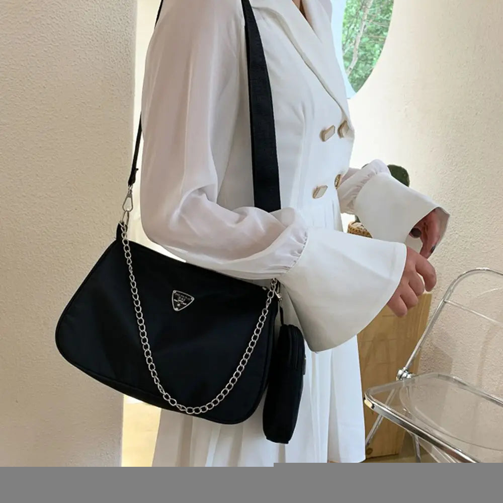 Fashionable Nylon Crossbody Bag for Women, Casual Cross Body Bag, Portable Underarm Bag for Students