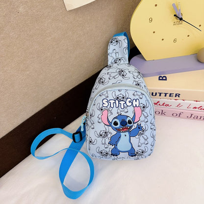 Cartoon Anime Crossbody Bag Stitch  Angel Sling Chest Bag Fashionable Casual Shoulder Bag With Coin 4