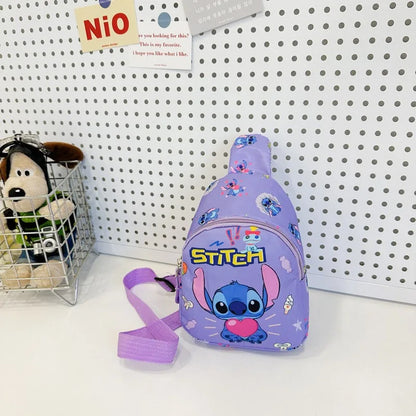 Cartoon Anime Crossbody Bag Stitch  Angel Sling Chest Bag Fashionable Casual Shoulder Bag With Coin 6