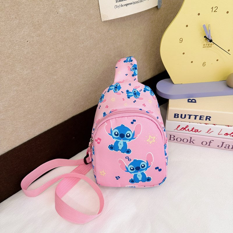 Cartoon Anime Crossbody Bag Stitch  Angel Sling Chest Bag Fashionable Casual Shoulder Bag With Coin 9