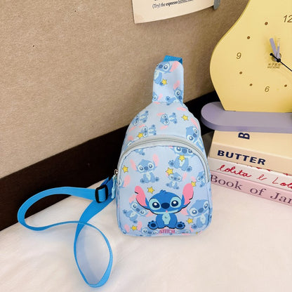 Cartoon Anime Crossbody Bag Stitch  Angel Sling Chest Bag Fashionable Casual Shoulder Bag With Coin 13