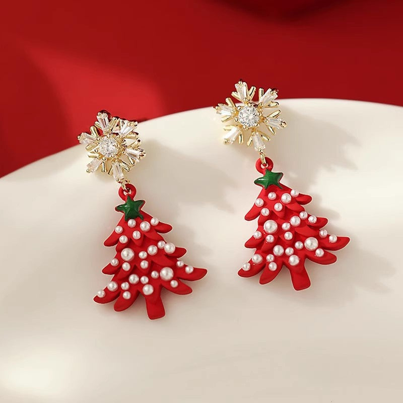 Holiday Party Gifts Metal Bowknot Loop Dangle Earrings for Women Jewelry Accessories Holiday Party Gifts