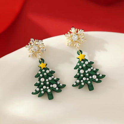 Holiday Party Gifts Metal Bowknot Loop Dangle Earrings for Women Jewelry Accessories Holiday Party Gifts