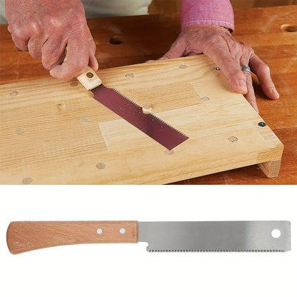PrecisionTrim 12 Inch Flush-Cut Pull Saw with Wooden Straight Handle