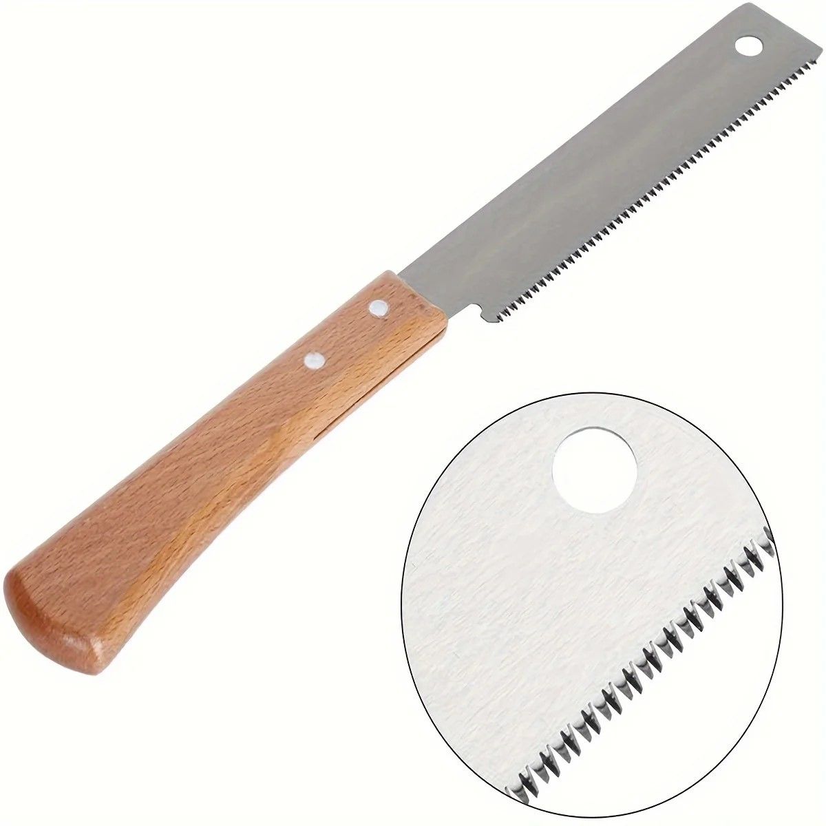 PrecisionTrim 12 Inch FlushCut Pull Saw With Wooden Straight Handle 2