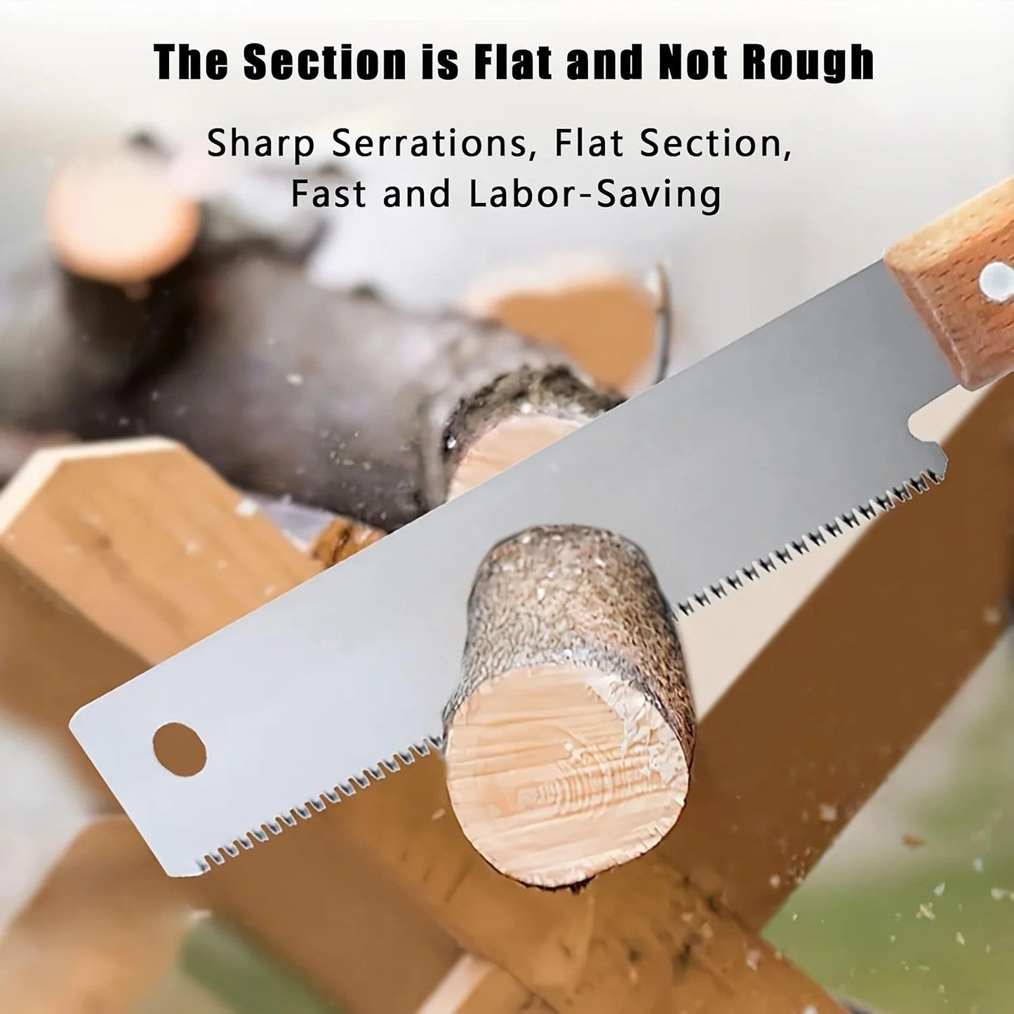 PrecisionTrim 12 Inch FlushCut Pull Saw With Wooden Straight Handle 7