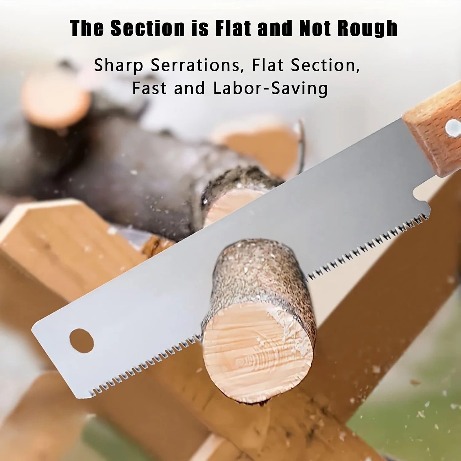 PrecisionTrim 12 Inch FlushCut Pull Saw With Wooden Straight Handle 7