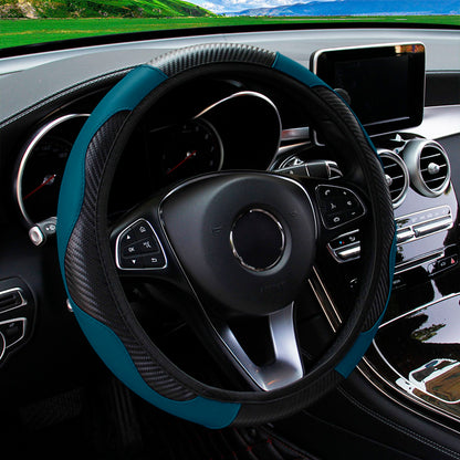 Carbon Fibre Leather Steering Wheel Cover Without Inner Ring For Automotive Supplies 7