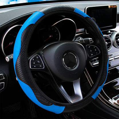 Carbon Fibre Leather Steering Wheel Cover Without Inner Ring For Automotive Supplies 9