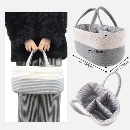 Baby Diaper Storage Basket Cotton Caddy Organizer For Changing Table 3