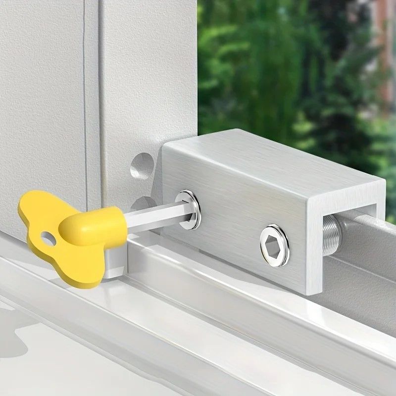 Adjust-Lock Sliding Door & Window Strap, Security & Child-Safety Lock for Homes