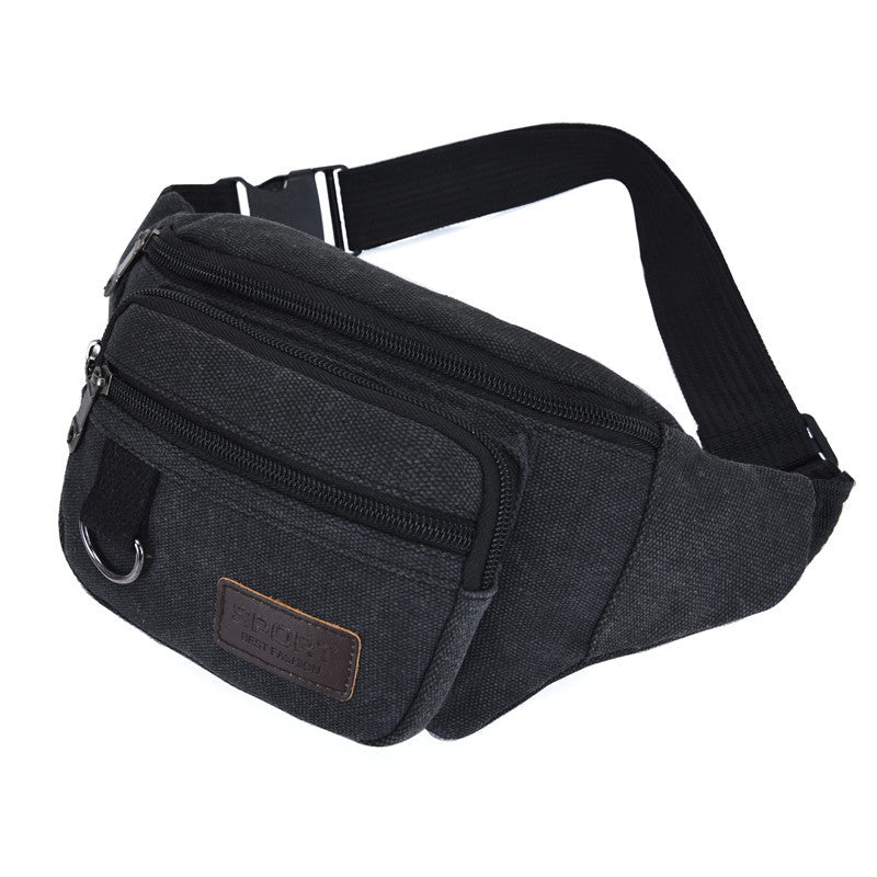 Mens Belt Bag Travel Canvas Waist Pack Fashion Chest Bag Pouch For Phone Hip Bag Waist Pack Male 7
