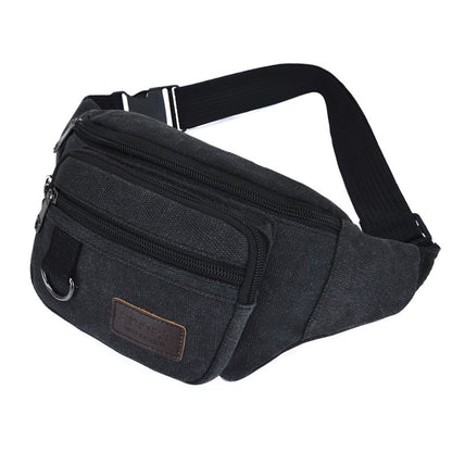 Mens Belt Bag Travel Canvas Waist Pack Fashion Chest Bag Pouch For Phone Hip Bag Waist Pack Male 7