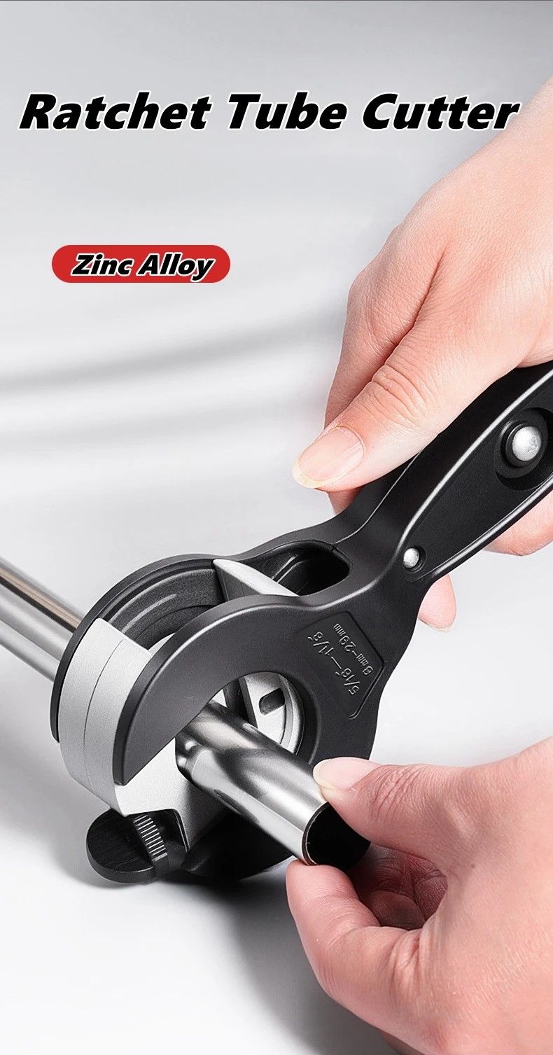 Universal Pro Ratcheting Tubing Cutter – Precision Pipe Cutter 8-29 mm for Copper, Aluminium & Stainless Steel