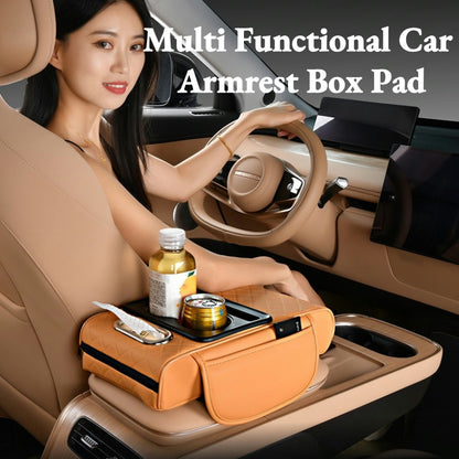 Auto Centre Console Armrest Cushion With Cup Holder  Universal Pad For All Seasons 1