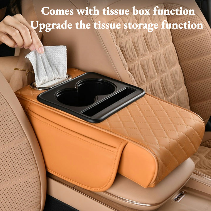 Auto Centre Console Armrest Cushion With Cup Holder  Universal Pad For All Seasons 2