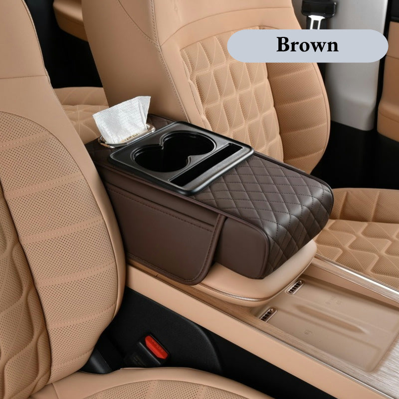 Auto Centre Console Armrest Cushion With Cup Holder  Universal Pad For All Seasons 9