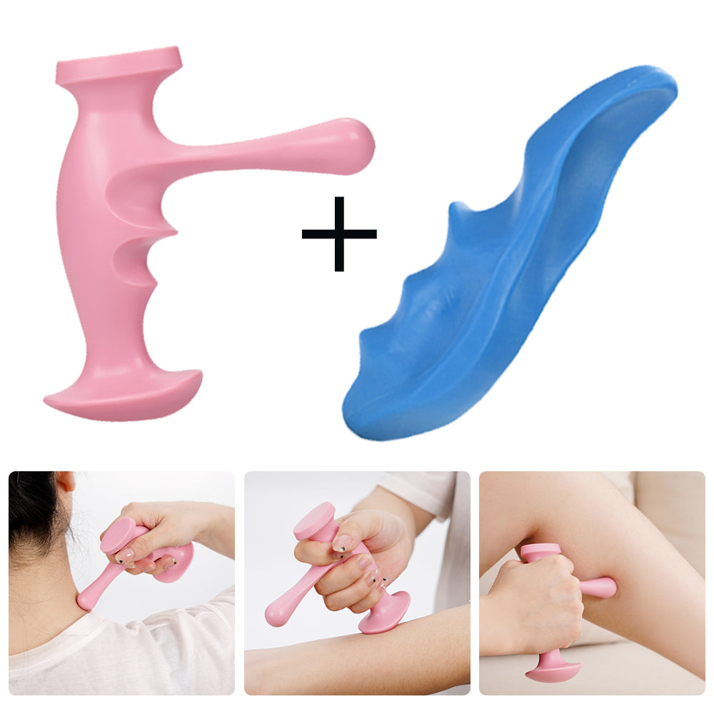 Trigger Point Handheld Massager, Reflexology Stick, T-shaped Point Thumb Finger Press, Best Back Massager Roller Tool