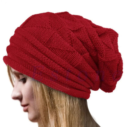 Knitted Baggy Beanie Oversized Winter Wool Cap Slouchy Ski Hat For Men And Women Wool Warm Cap Bean 2