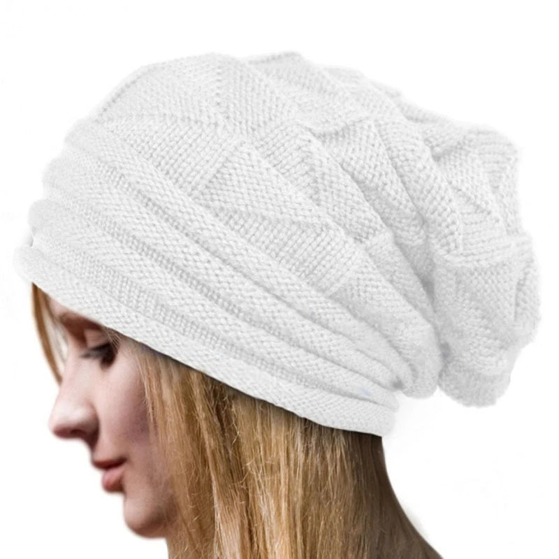 Knitted Baggy Beanie Oversized Winter Wool Cap Slouchy Ski Hat For Men And Women Wool Warm Cap Bean 4