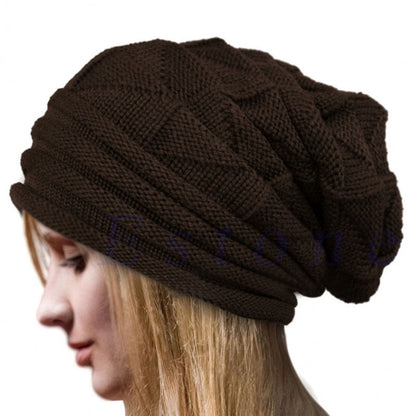Knitted Baggy Beanie Oversized Winter Wool Cap Slouchy Ski Hat For Men And Women Wool Warm Cap Bean 1