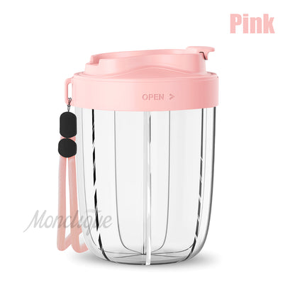 Supplement Organizer for Holding Various Vitamins, 7 Grids Large Pill Cup Bottle, Travel Pill Case Box