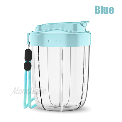Supplement Organizer for Holding Various Vitamins, 7 Grids Large Pill Cup Bottle, Travel Pill Case Box