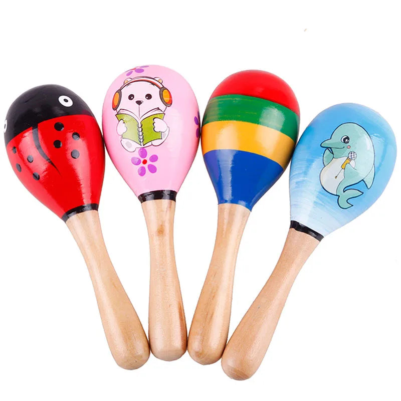 New Fashion Wooden Maraca Toy, Child Baby Shaker, Musical Party Favor