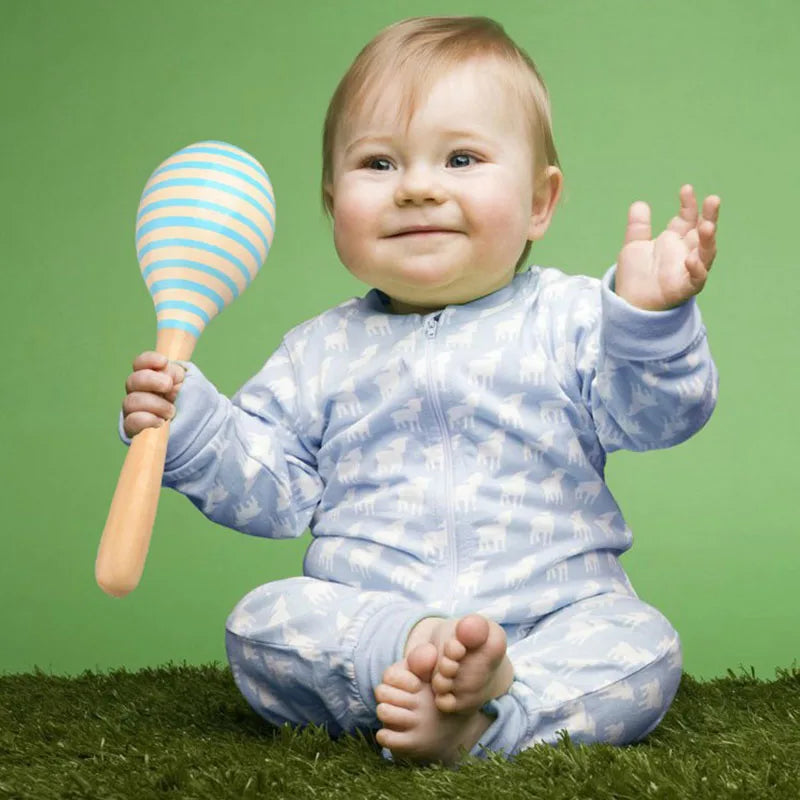 New Fashion Wooden Maraca Toy Child Baby Shaker Musical Party Favor 3